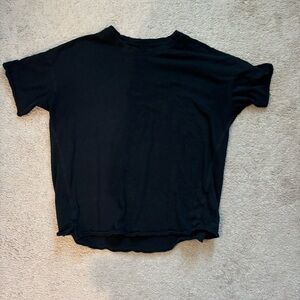 Aerie Black Crew Neck Oversized Tee